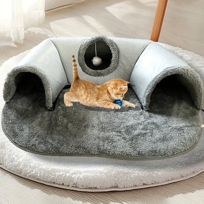 Lit tunnel confortable 3 en 1 pour chat