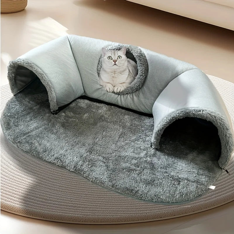 Lit tunnel confortable 3 en 1 pour chat