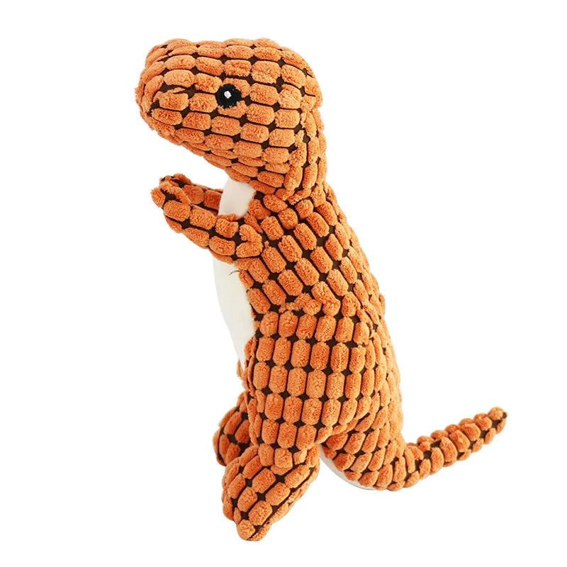 Jouets pour animaux de compagnie  peluche drôle forme dinosaure en laine de maïs, jouet vocal appliquer à l&