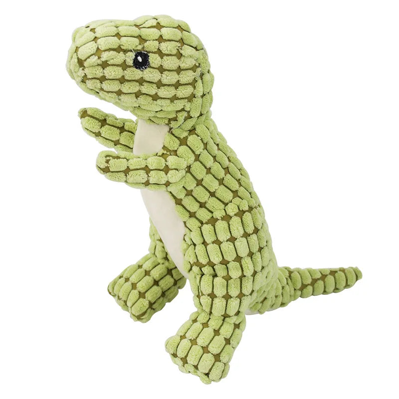 Jouets pour animaux de compagnie  peluche drôle forme dinosaure en laine de maïs, jouet vocal appliquer à l&