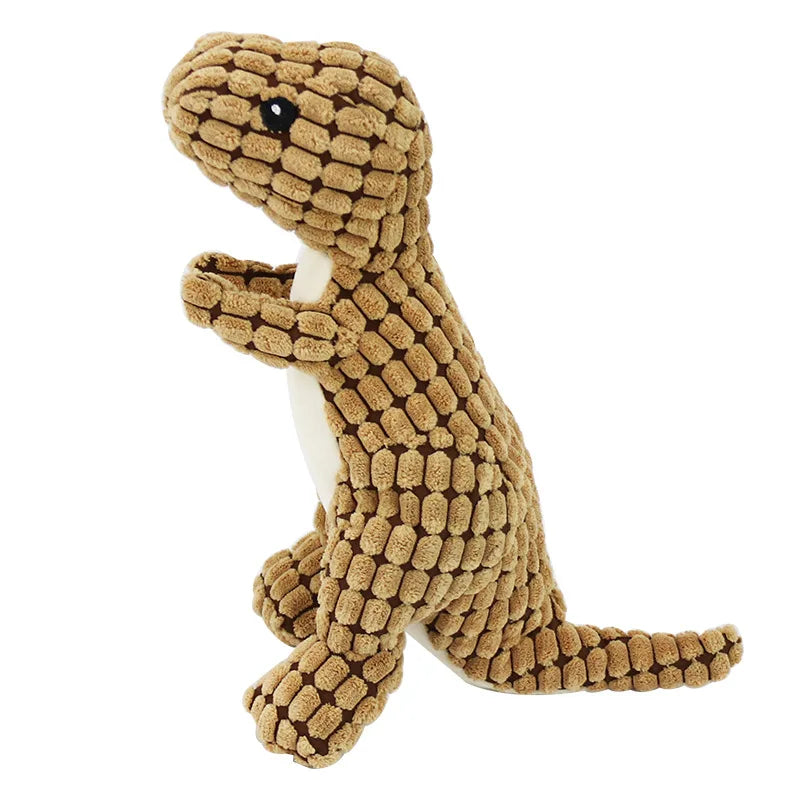 Jouets pour animaux de compagnie  peluche drôle forme dinosaure en laine de maïs, jouet vocal appliquer à l&