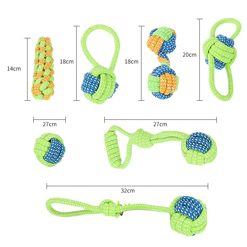 Jouet interactif en corde de coton Mini jouets pour chiens Balle pour chiens Accessoires Brosse à dents Jouet à mâcher pour chiot