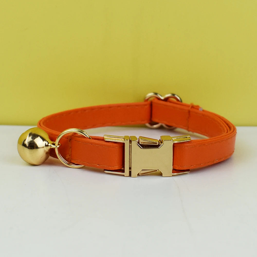 Collier personnalisé pour animal de compagnie avec nom personnalisé et cloche