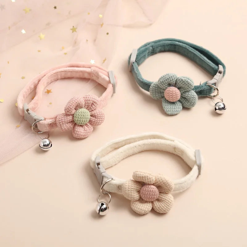 Collier pour chat avec jolie fleur