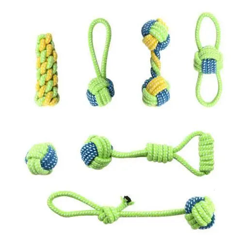 Jouet interactif en corde de coton Mini jouets pour chiens Balle pour chiens Accessoires Brosse à dents Jouet à mâcher pour chiot