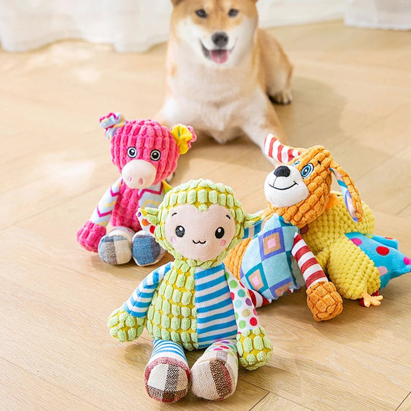 Jouet puzzle pour chat et chien, animaux mignons, résistant aux morsures, interactif, couineur, nettoyage des dents