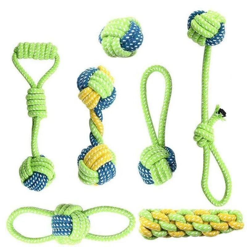 Jouet interactif en corde de coton Mini jouets pour chiens Balle pour chiens Accessoires Brosse à dents Jouet à mâcher pour chiot